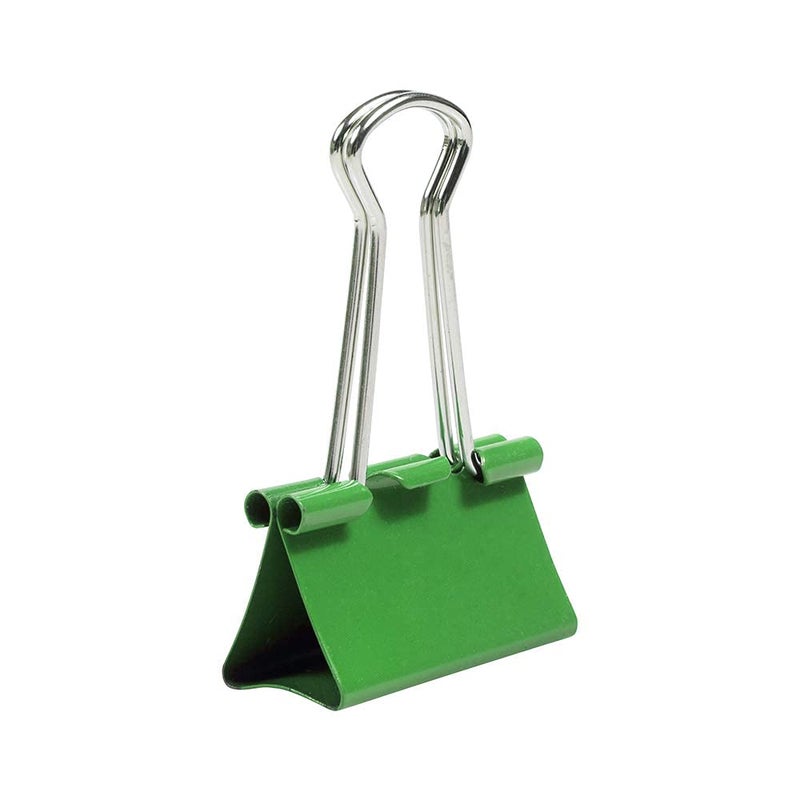 JAM PAPER Colorful Binder Clips - Medium - 1 1/4 Inch (32 mm) - Green Binderclips - 15/Pack - Image 5